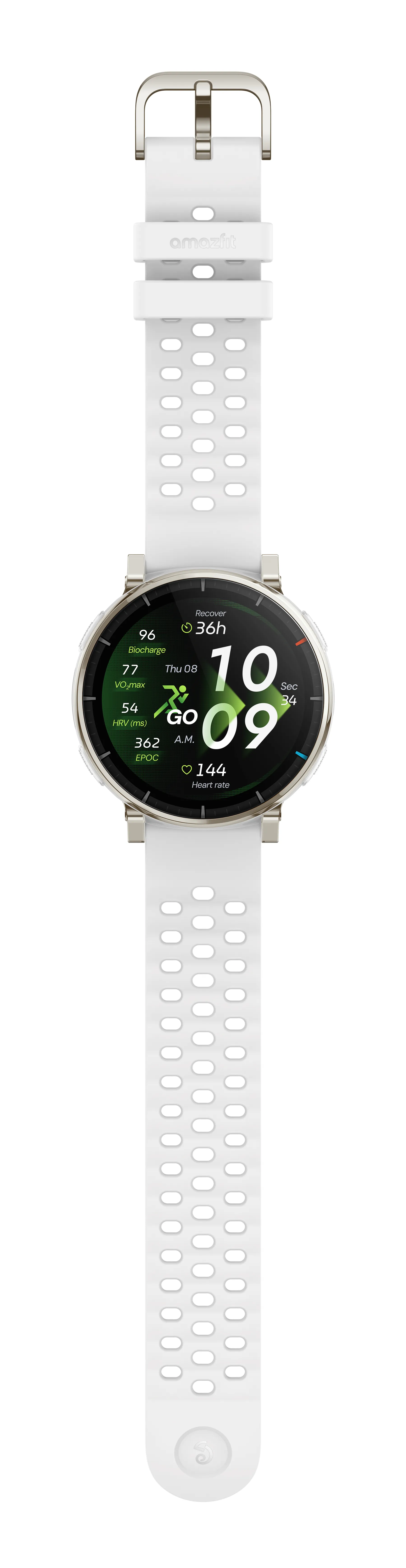 Amazfit Active 3 45mm Smartwatch, Aero White
