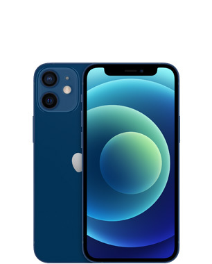 Kunnostettu iPhone 12 Mini 128 Gt, sininen (Hyv&auml; kunto, uusi akku)