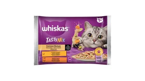 Whiskas 1+ Tasty Mix Classic Creamy Selection, Kissan m&auml;rk&auml;ruoka, Adult, 4 x 85 g