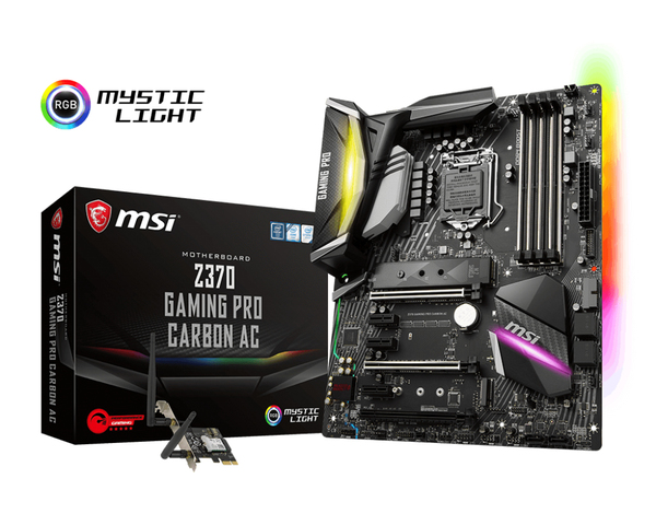 MSI Z370 Gaming Pro Carbon AC, ATX moderkort