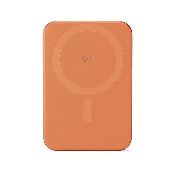 Epico UltraPack Qi2 Slim 5000mAh Alu Mag+ Wireless Power Bank EM51 Wireless Charging 15W for iPhone and Android, Cosmic Orange