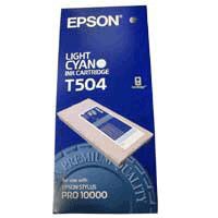 Epson T504 - Kasetti tulostimelle - 1 x vaalea sinivihre&auml; malleihin Color Proofer 10000, Stylus Pro 10000