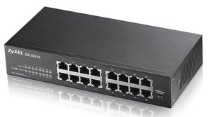 Zyxel GS1100-16EP - hallitsematon 16-porttinen Gigabit Ethernet Power over Ethernet Plus -kytkin