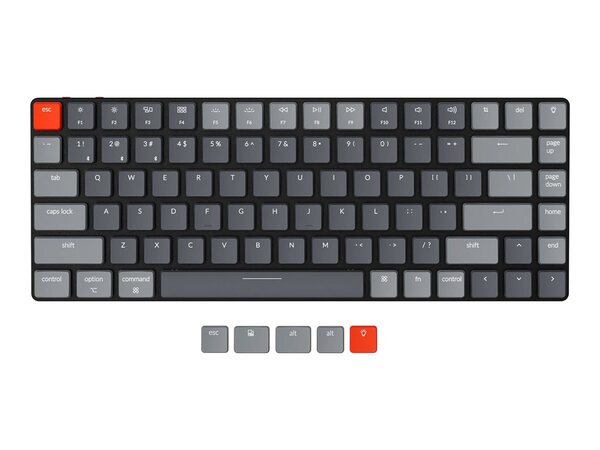 Keychron K3 V2, RGB, Hot Swap 75%, Optical Red Keychron, Optical Red Switch -langaton pelin&auml;pp&auml;imist&ouml;