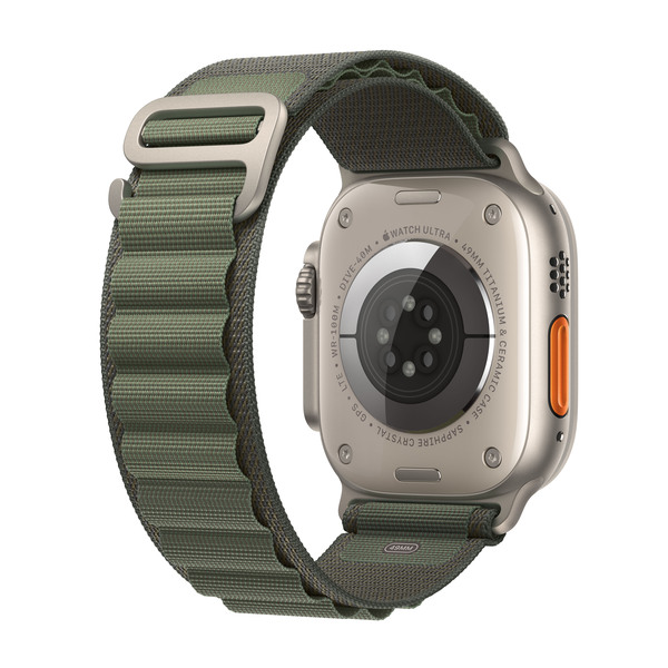 (Bargains) Apple Watch Ultra GPS + Cellular, 49mm Titanium Case, Alpine Loop, Green (Small)