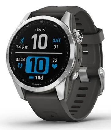 Garmin Fenix 7S -urheilukello, Silver/Graphite