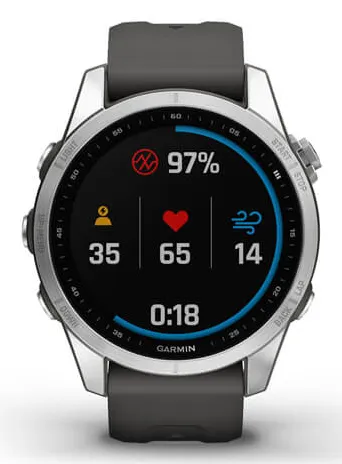 Garmin Fenix 7S -urheilukello, Silver/Graphite