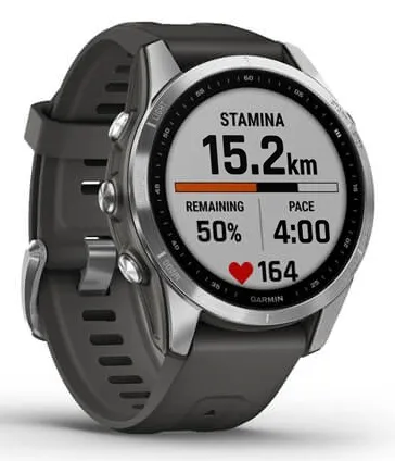 Garmin Fenix 7S -urheilukello, Silver/Graphite