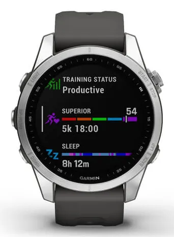 Garmin Fenix 7S -urheilukello, Silver/Graphite
