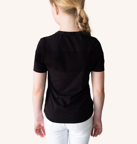 SWEDISH POSTURE T-Shirt Kids Alignment Cotton Black S