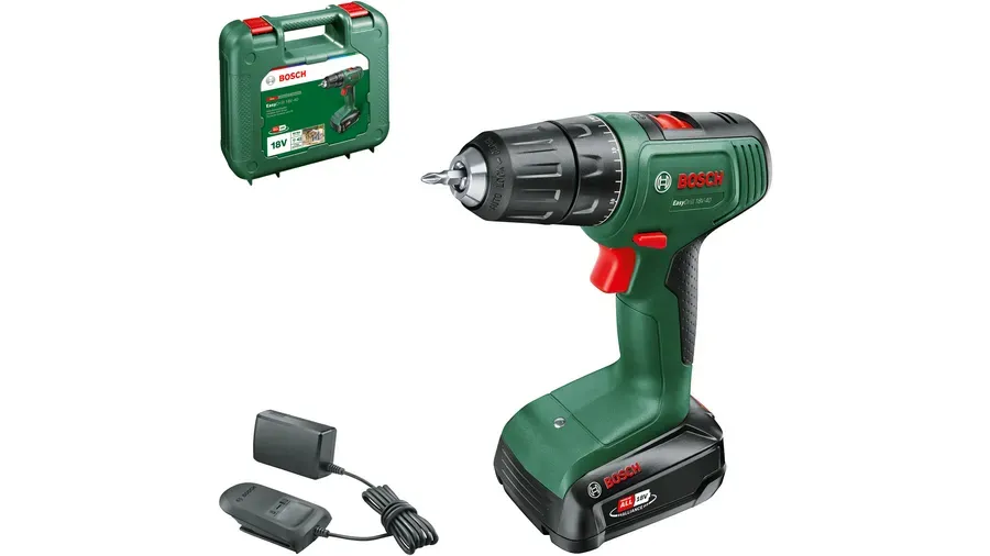 Bosch Cordless drill EasyDrill 18V-40 (green/black, Li-ion battery 2.0Ah, case)