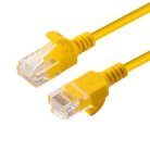 MicroConnect Cat6a Slim U/UTP - network cable, 0.5 m, Yellow