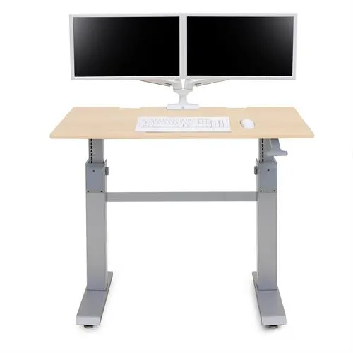 ERGOTRON WorkFit-DL 48 Sit-Stand Desk maple