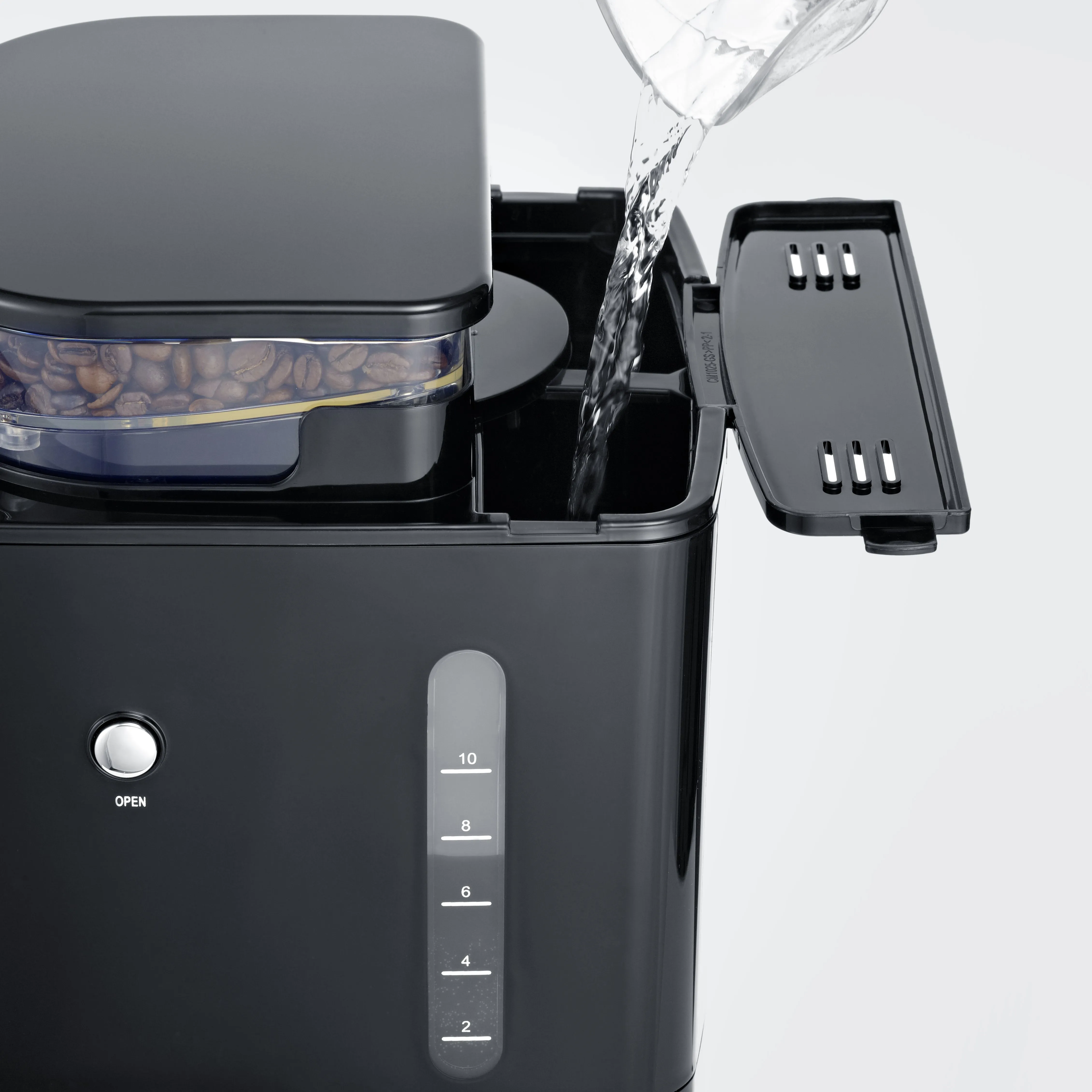 SEVERIN KA4813 10 cups Coffee Maker with Grinder, Black, Stainless steel