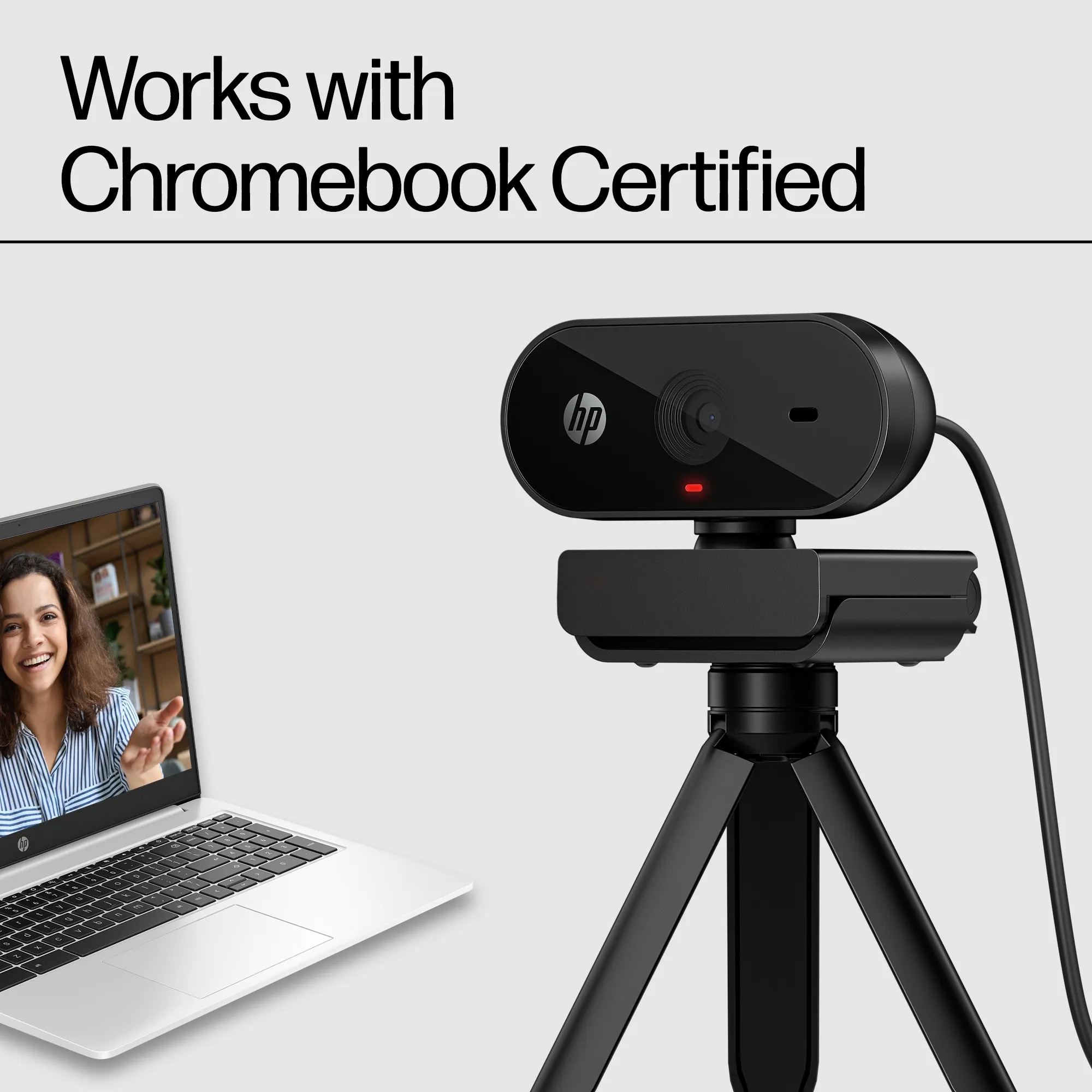 HP 320 Full HD 1080p Webcam, Black