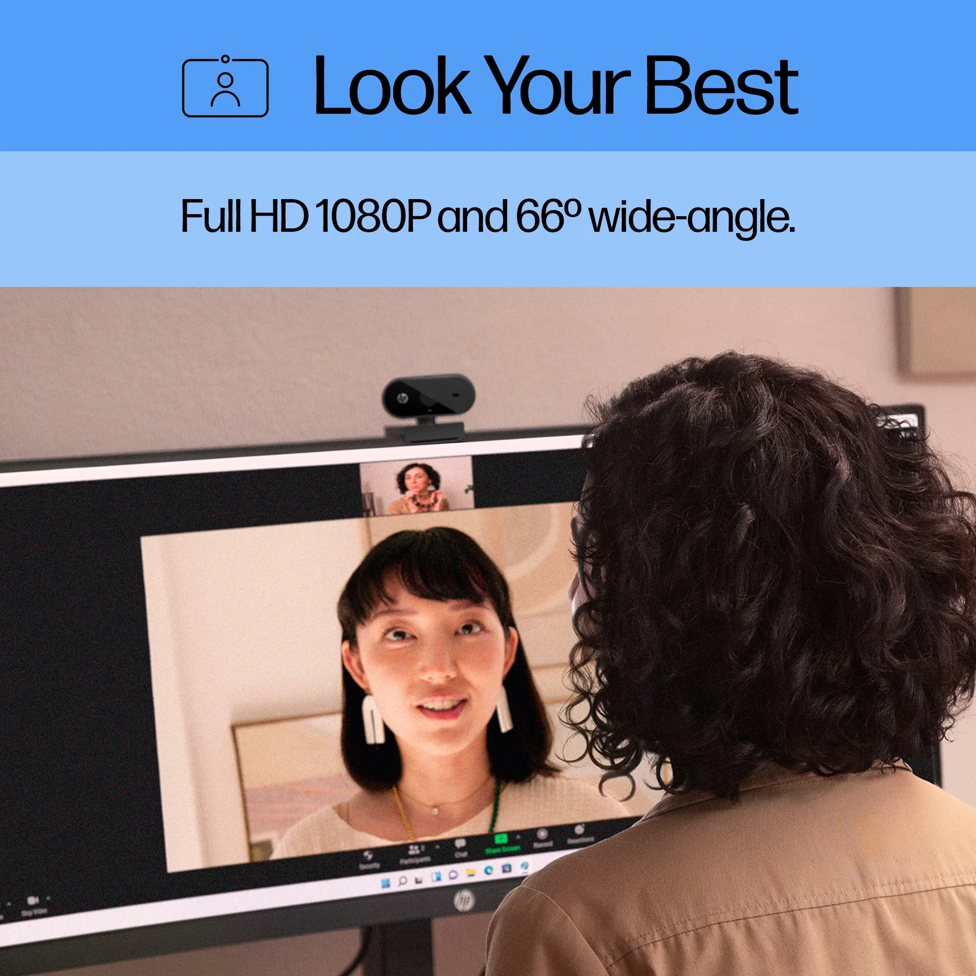 HP 320 Full HD 1080p Webcam, Black