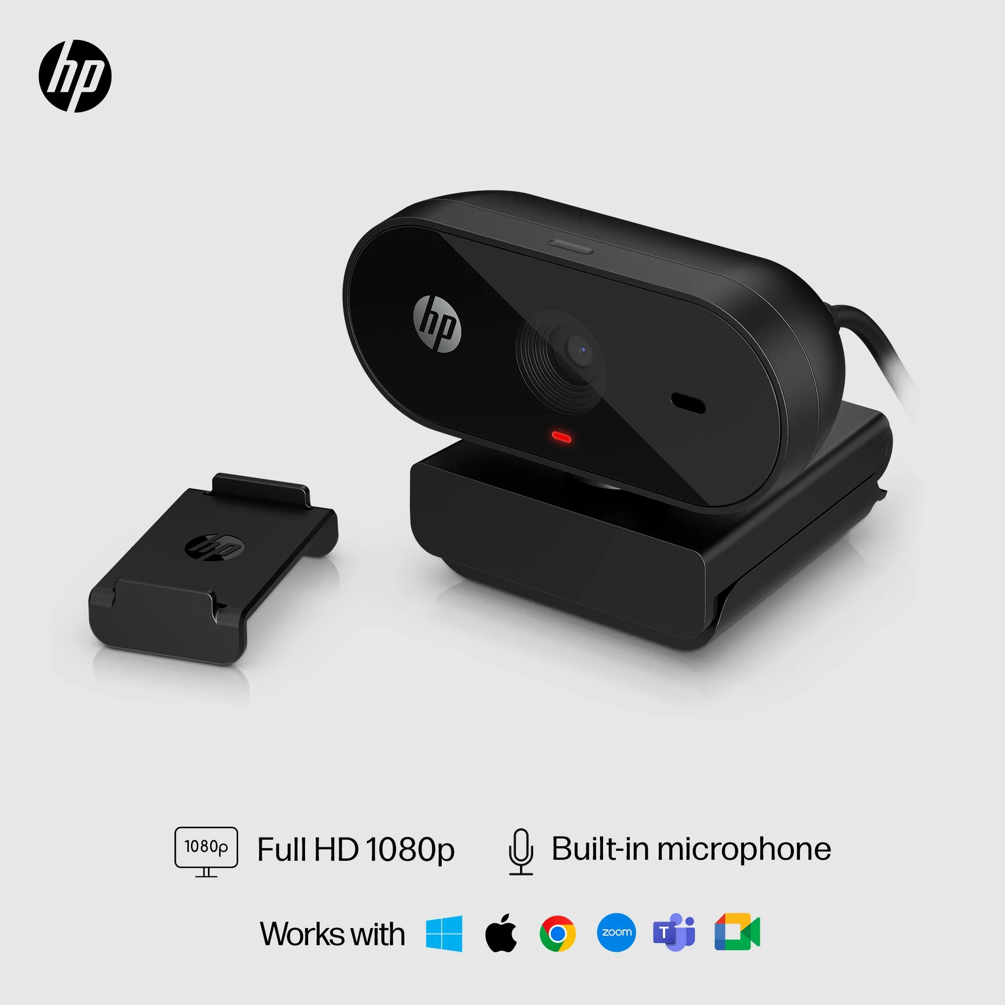 HP 320 Full HD 1080p Webcam, Black