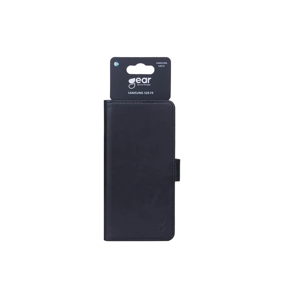 GEAR Wallet, Galaxy S20 FE -lompakkokotelo, Musta