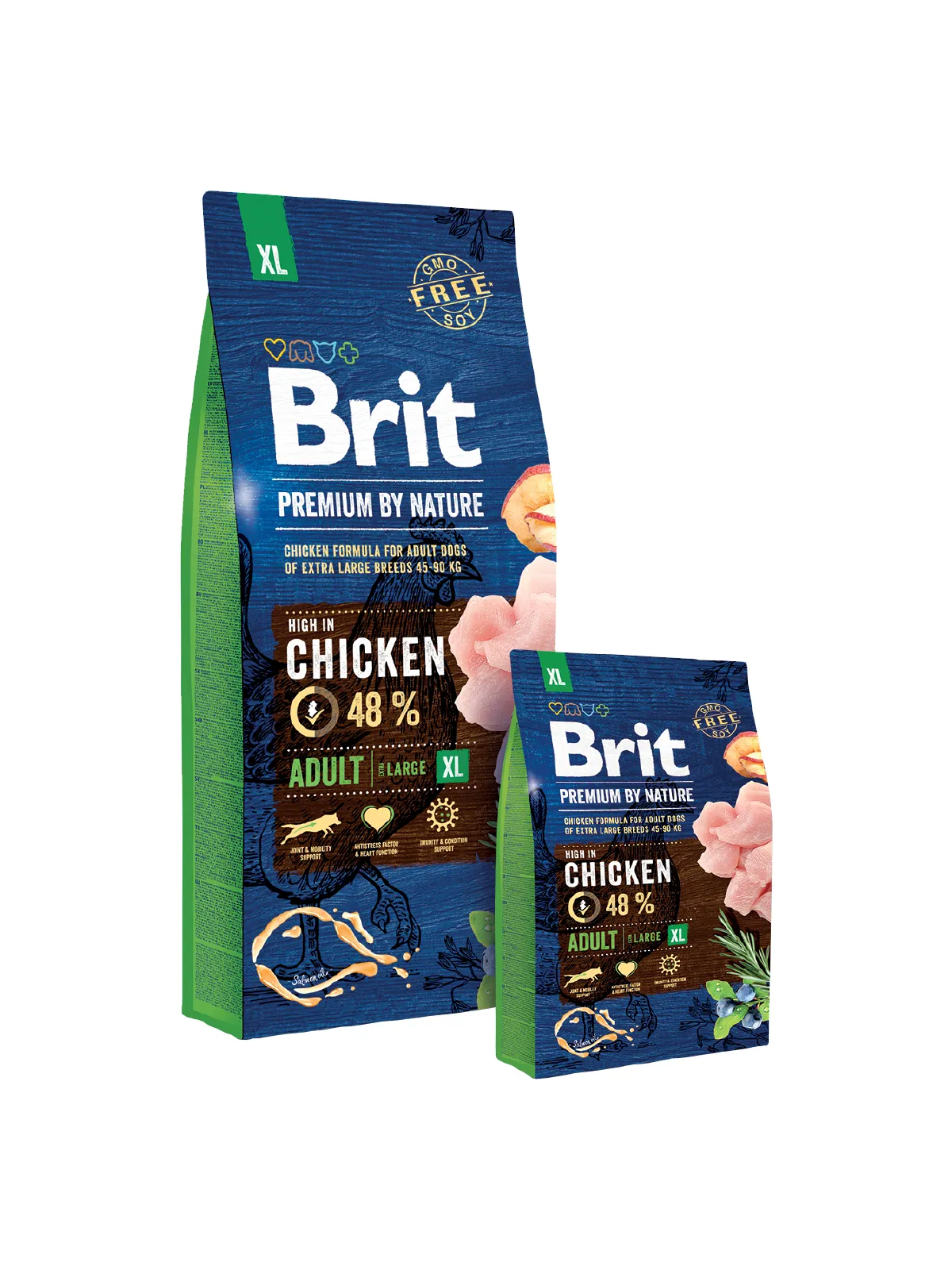 Brit Premium by Nature Adult XL Chicken, Dry food for dogs, 15kg