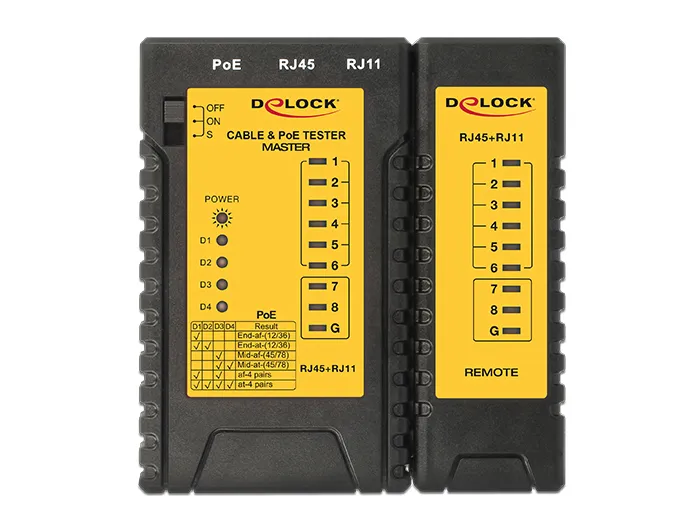 Delock Cable Tester RJ45 / RJ12 / PoE