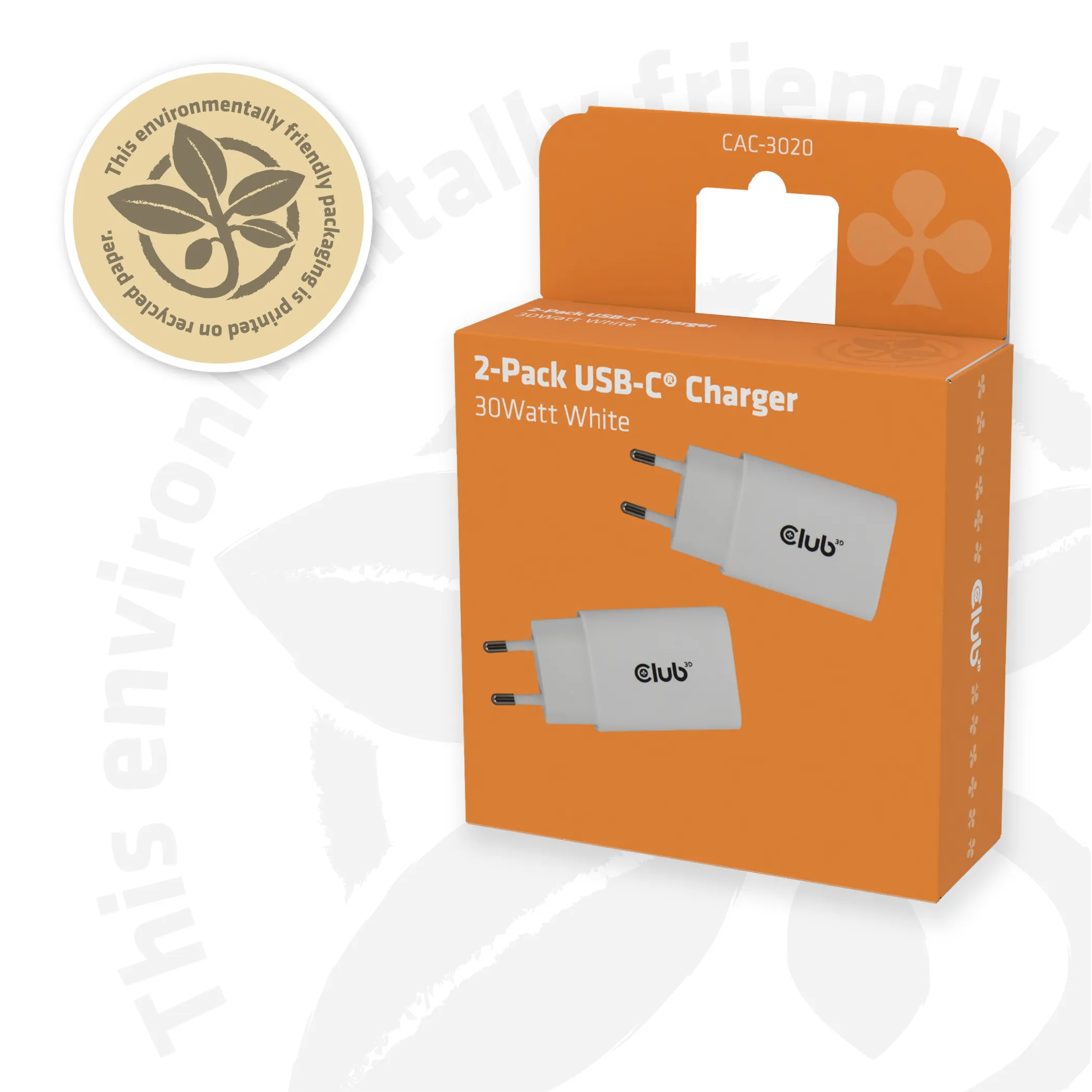 CLUB 3D CAC-3020 - Str&ouml;madapter, Vit