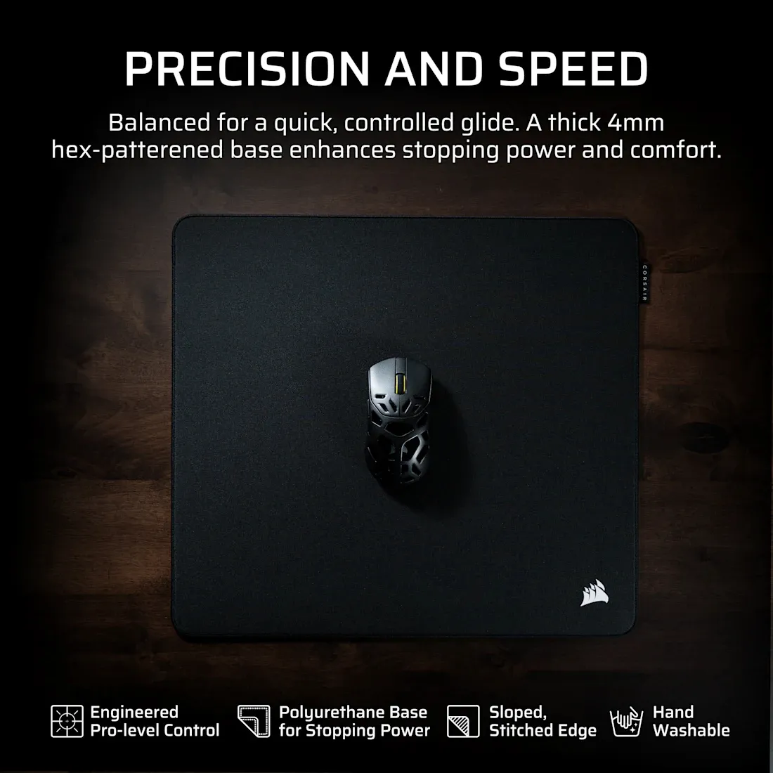 CORSAIR MM PRO Control -pelihiirimatto, 450x400 mm, musta