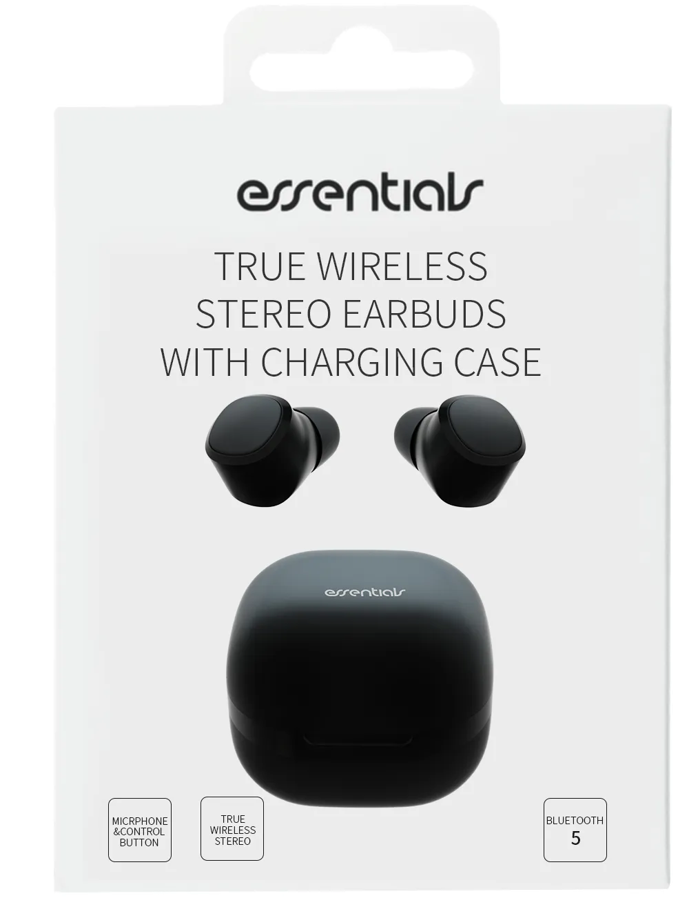 Essentials True Wireless IPX6 -langattomat nappikuulokkeet, musta