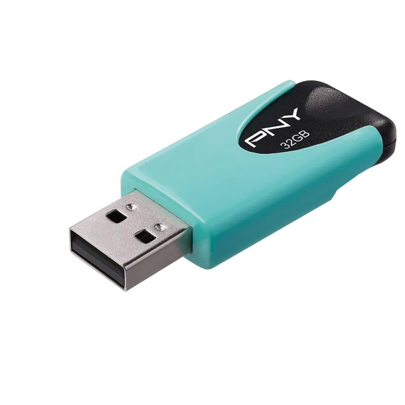 PNY 32GB Attache 4 USB 2.0 - memory stick, Turquoise