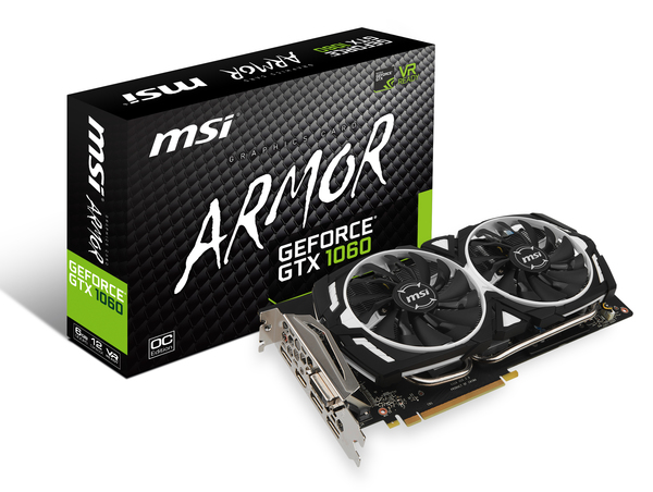 MSI GeForce GTX 1060 ARMOR 6G OC - grafikkort