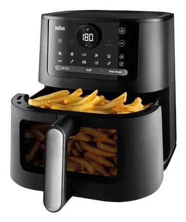 Braun HF5073IBK MultiFry 5, 6 l, 1,6 kg, 2000 W, airfryer, musta