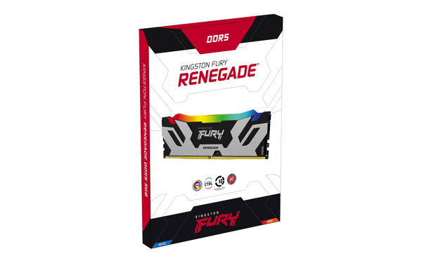 Kingston FURY 48GB 8000MT/s DDR5 CL38 DIMM (Kit of 2) FURY Renegade RGB White 48GB (2 x 24 GB) DDR5 8000 MT/s, CL38 - memory