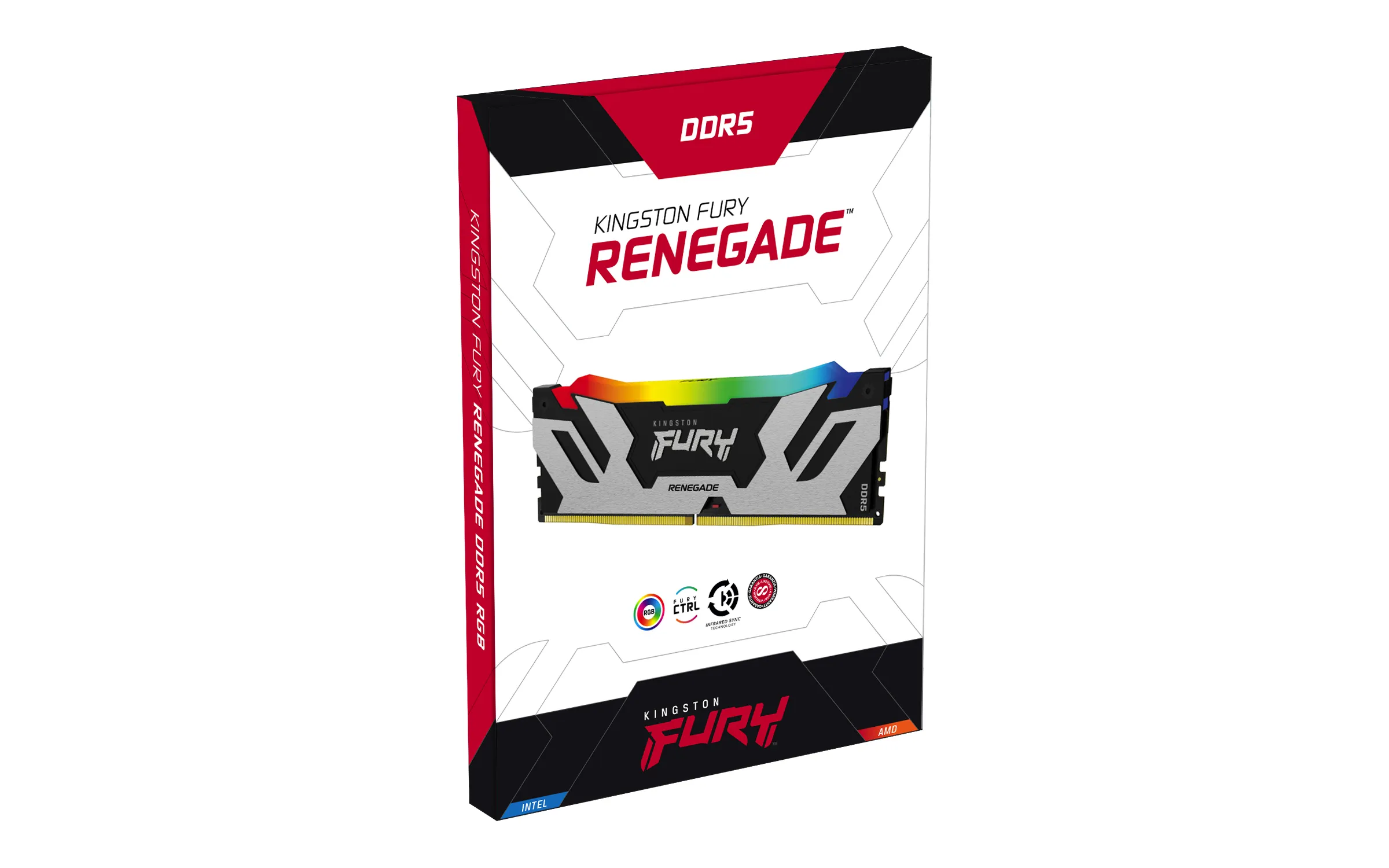 Kingston FURY 24GB 8000MT/s DDR5 CL38 DIMM FURY Renegade RGB White 24GB (1 x 24 GB) DDR5 8000 MT/s, CL38 - memory