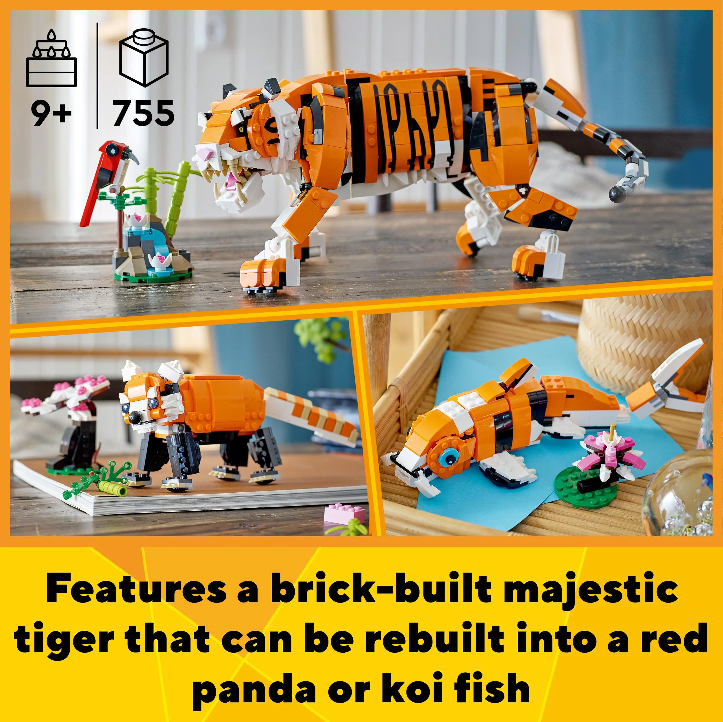 LEGO Creator 3-in-1 Majestic Tiger 31129