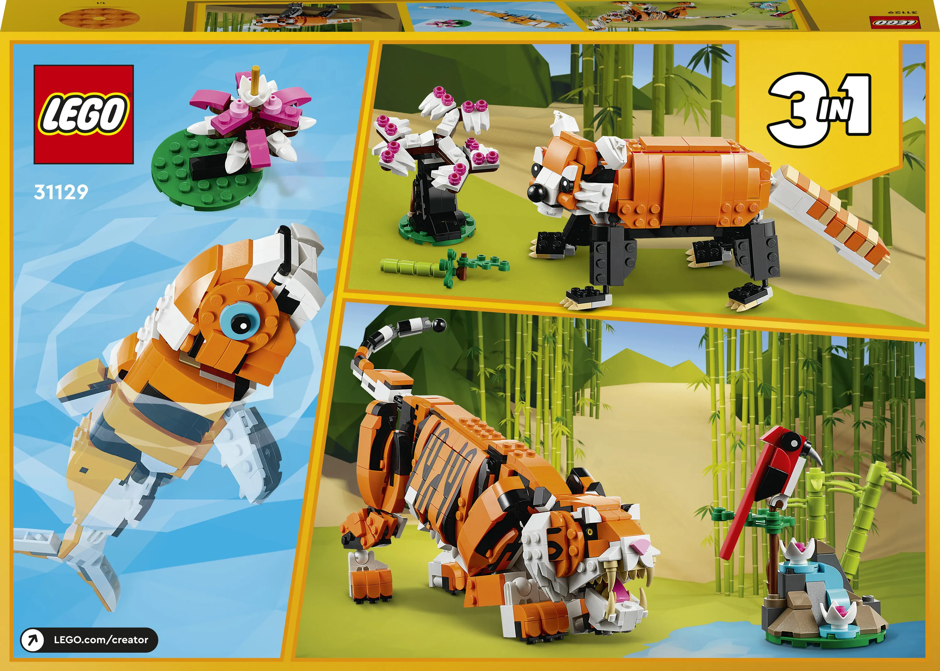LEGO Creator 3-in-1 Majestic Tiger 31129