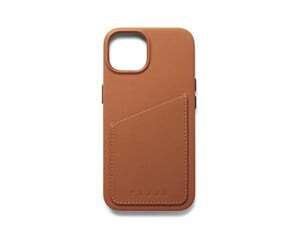 Mujjo Full Leather Wallet Case, iPhone 14 - pl&aring;nboksfodral, Brun