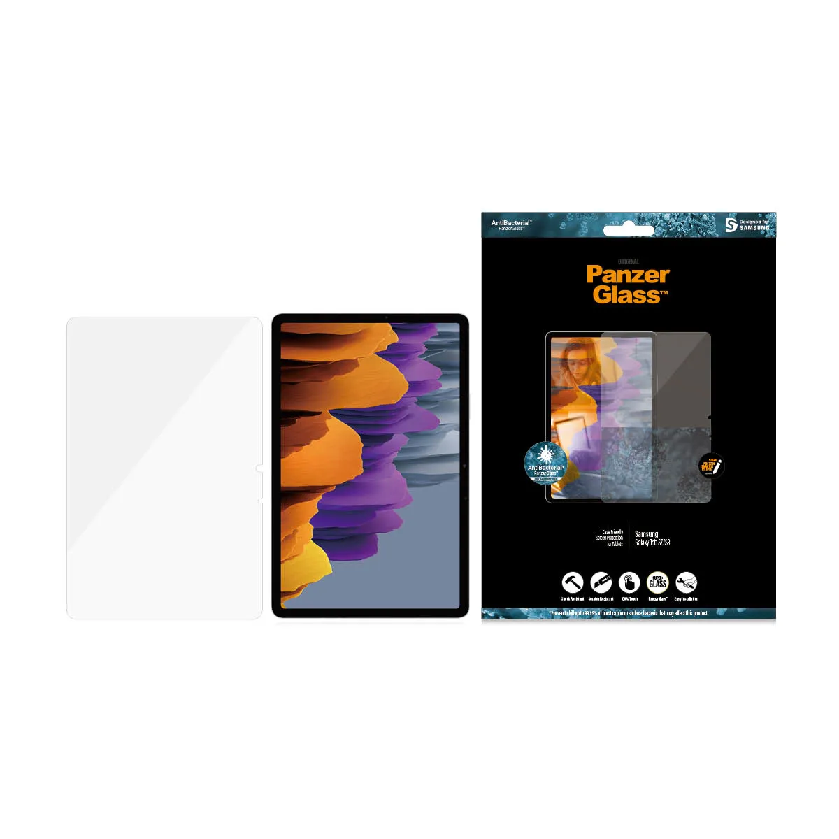 PanzerGlass Case Friendly, Galaxy Tab S7 - Screen Glass