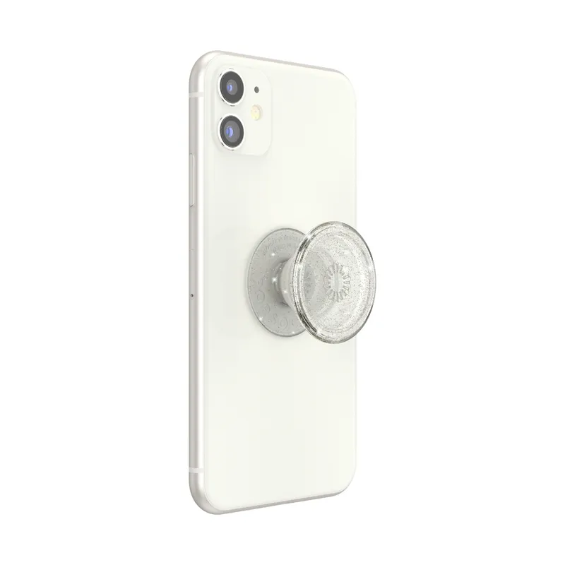 POPSOCKETS Clear Glitter Silver