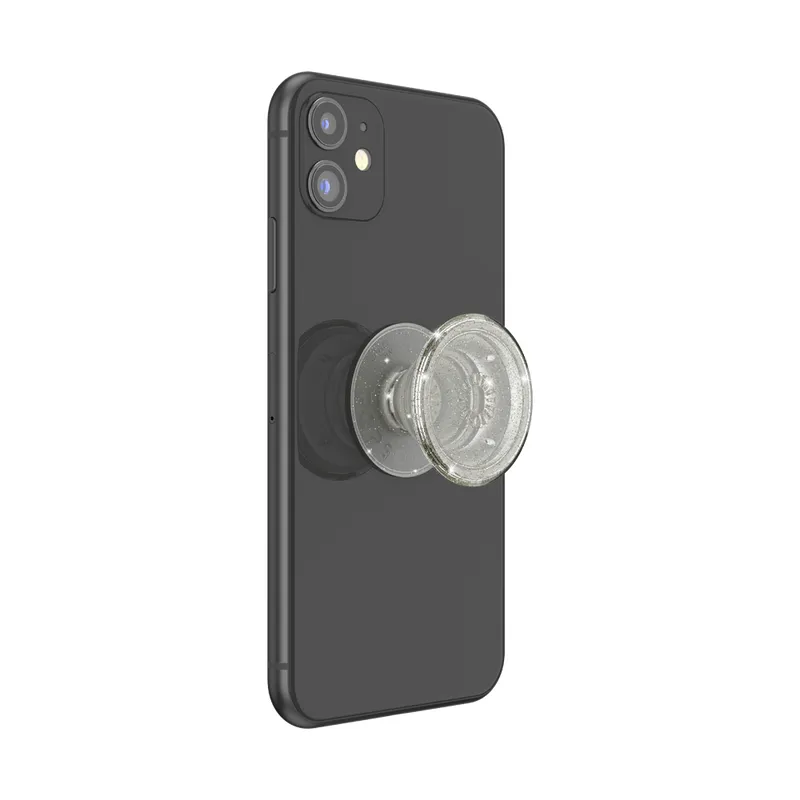 POPSOCKETS Clear Glitter Silver