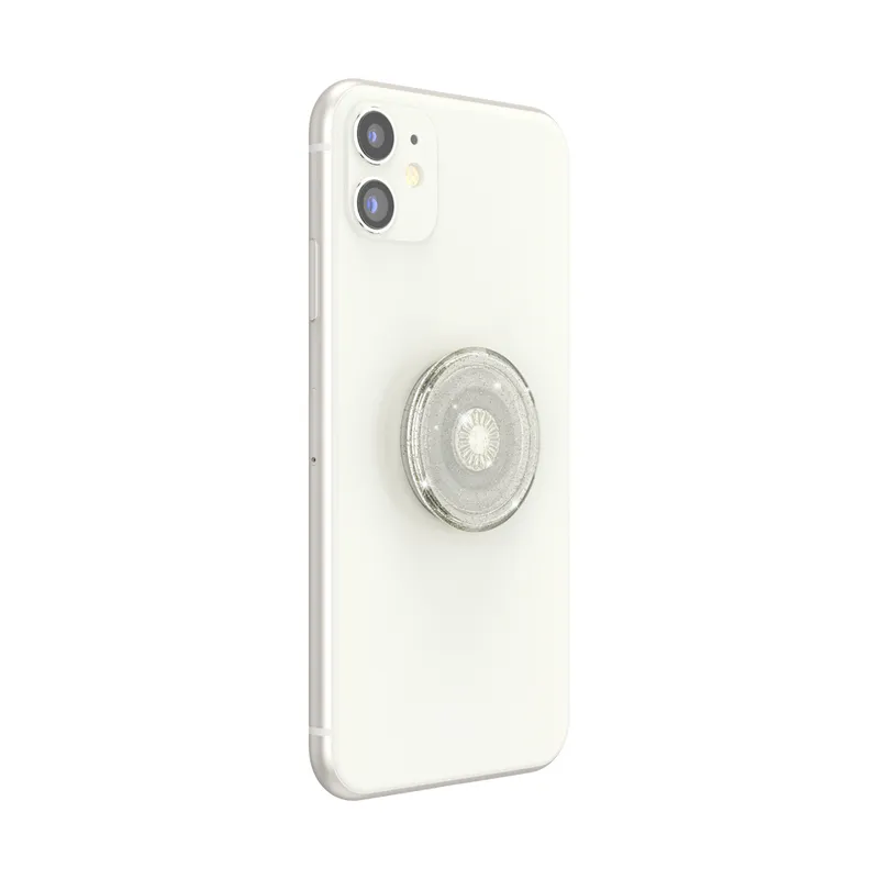 POPSOCKETS Clear Glitter Silver