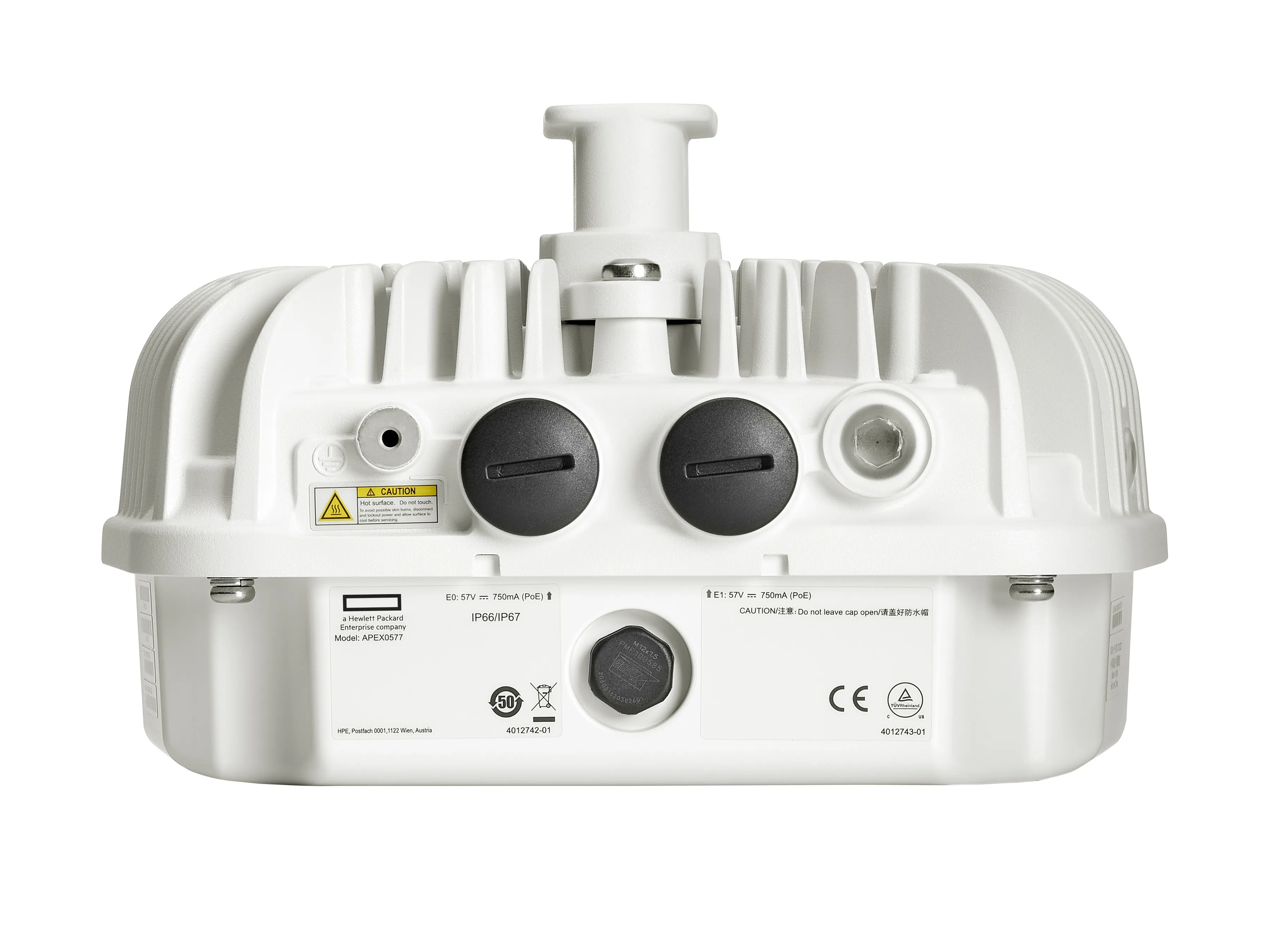 Aruba AP-577EX (US) 802.11ax Dual 2x2:2/4x4:4 Radio Internal Directional Ant Outdoor HazLoc AP