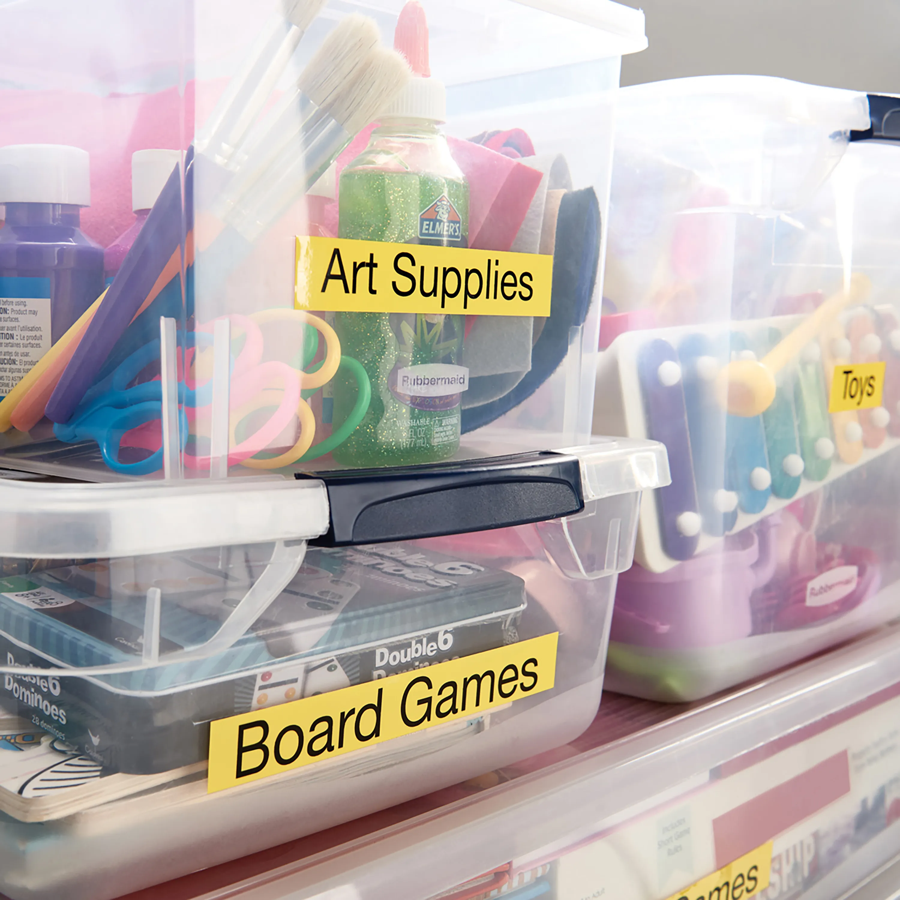 DYMO D1 m&auml;rktejp standard 24mm, svart p&aring; gult, 7m rulle