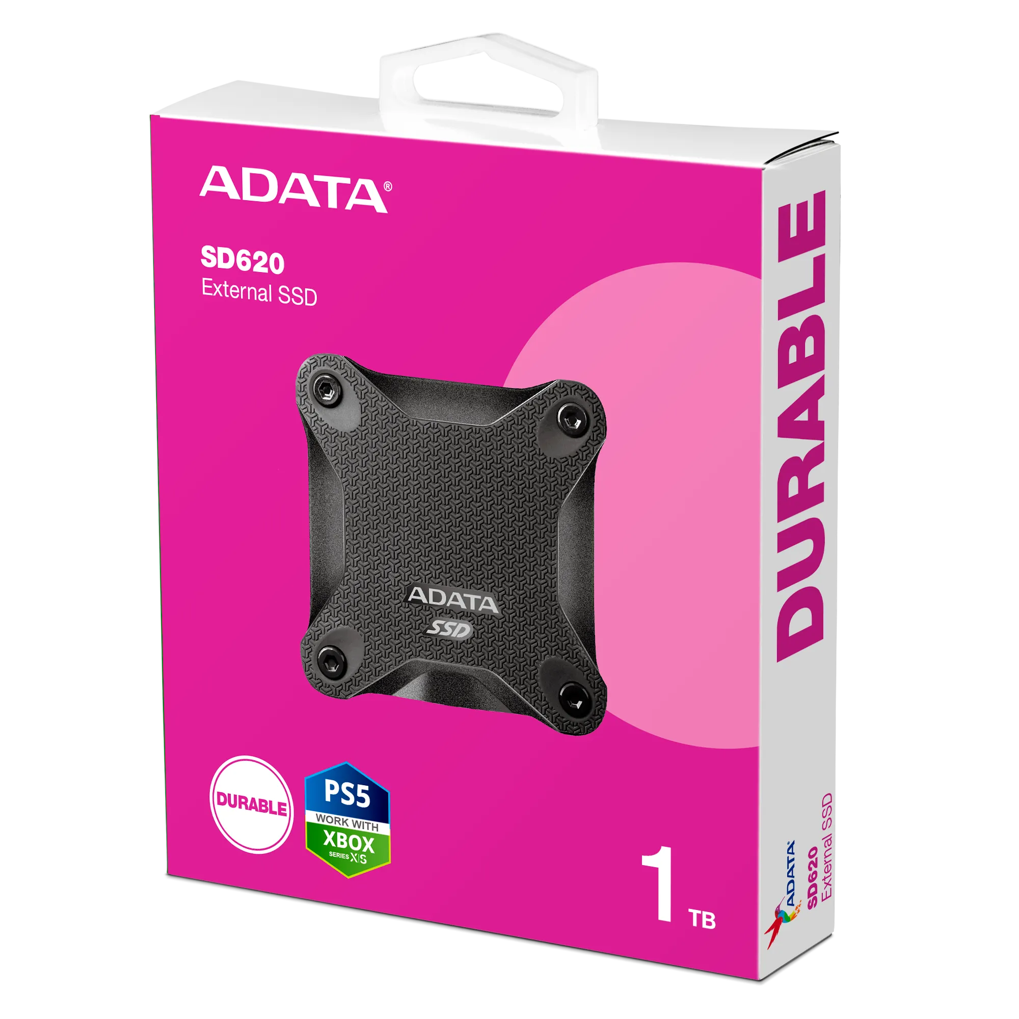 ADATA SD620 1 Tt Micro-USB -ulkoinen SSD, Musta