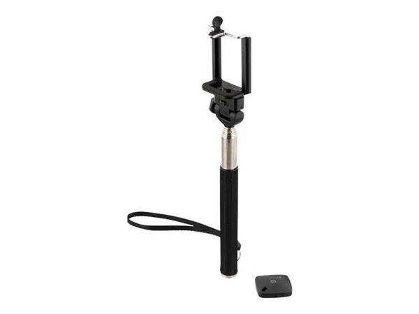 STREETZ selfiest&aring;ng, Bluetooth, separat slutare, 1,1m, svart/silver