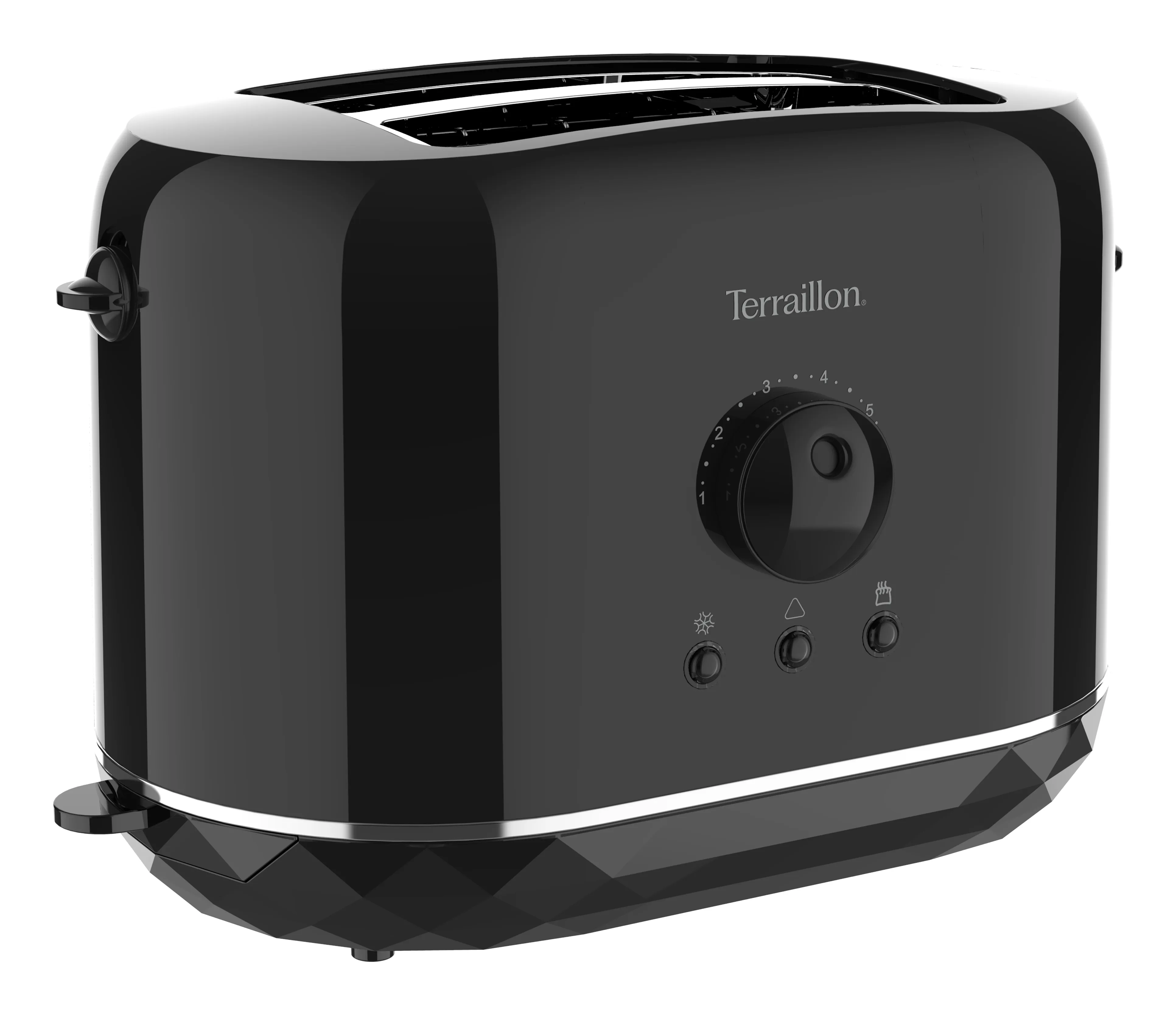 Terraillon Diamond -leiv&auml;npaahdin, 2 viipaleita, musta