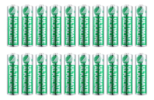 DELTACO Ultimate Alkaline batteries, LR6/AA size, 20-pack bulk
