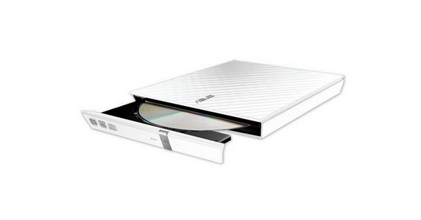 Asus External DVD write External Slim, USB, White