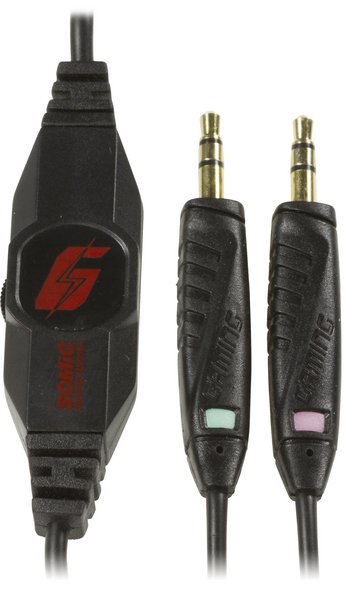 SOMIC G2 sluten h&ouml;rlur, 40mm element, 32Ohm, 3,5mm, svart/r&ouml;d