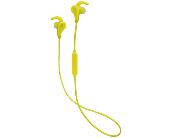 JVC H&ouml;rlur ET50 Sport In-Ear Tr&aring;dl&ouml;s Pivot Fit Mic Gul