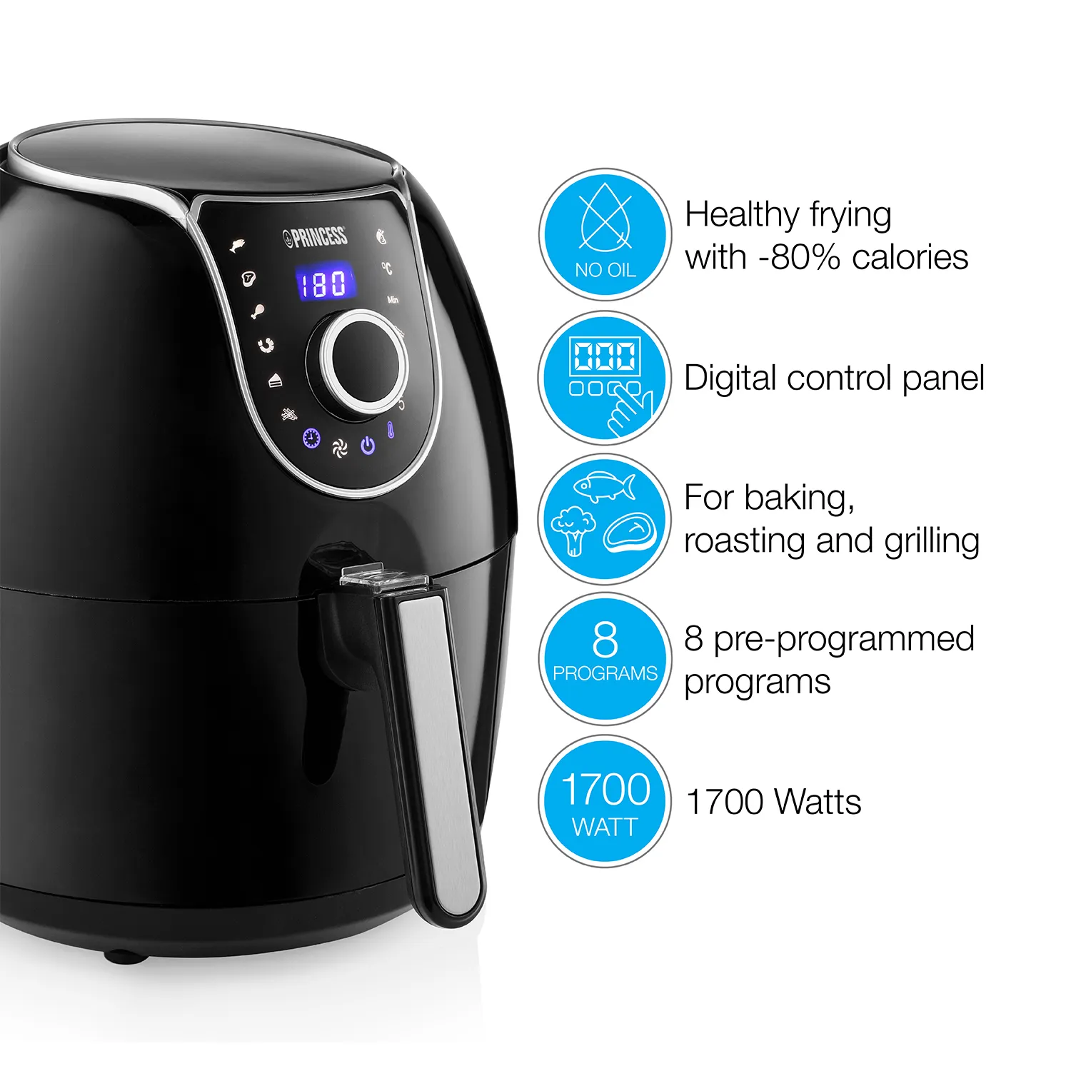 Princess 182055 XXL  Airfryer - airfryer, black, 5.2l