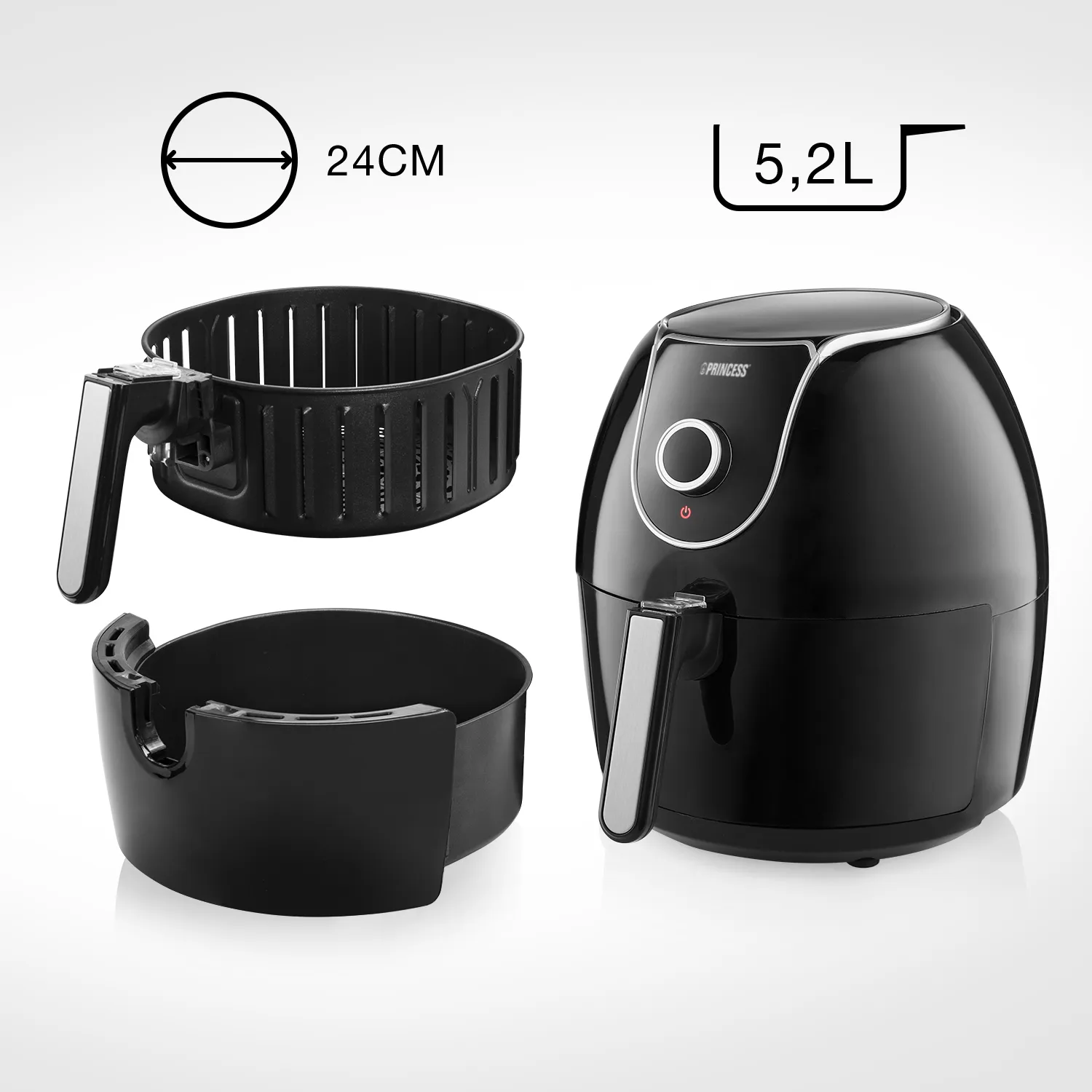 Princess 182055 XXL  Airfryer - airfryer, black, 5.2l